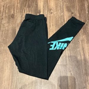 Nike Leggings: Navy and Turquoise, Women’s Size Small